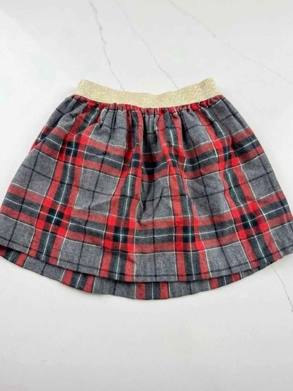 Carters Girls Plaid Skirt Gray Red Size 3T
